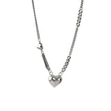 S925 Heart Tassel Necklace Women Wedding Jewelry