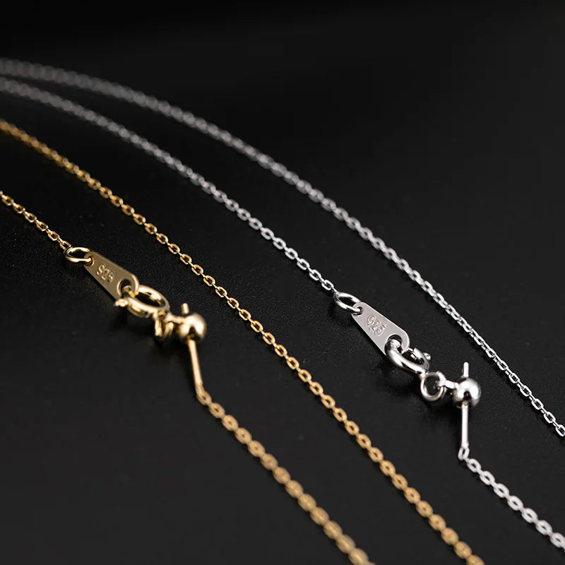 S925 Gold-Plated Minimalist Necklace for Men and Women