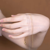 S925 Gold-Plated Minimalist Necklace for Men and Women
