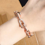 S925 Sterling Silver Horseshoe Bracelet Women's Jewelry