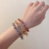 S925 Sterling Silver Horseshoe Bracelet Women's Jewelry
