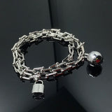 S925 Silver Horseshoe Bell Lock Bracelet Women's Jewelry