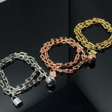S925 Silver Horseshoe Bell Lock Bracelet Women's Jewelry