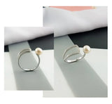 S925 Silver Adjustable Ring Setting for Fresh Water Pearl