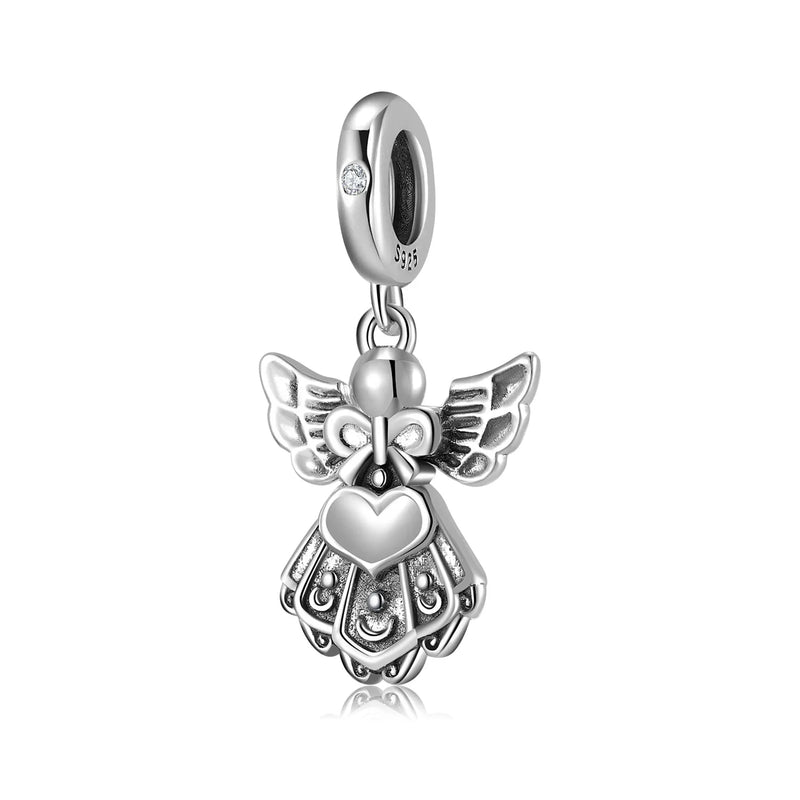 S925 Sterling Silver Angel of Love Pendant for Women DIY Jewelry