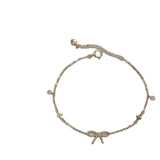 S925 Silver Plated Bracelet Women's Fried Dough Twist Bow Clover Hand Jewelry