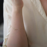 S925 Silver Plated Bracelet Women's Fried Dough Twist Bow Clover Hand Jewelry