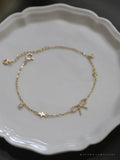 S925 Silver Plated Bracelet Women's Fried Dough Twist Bow Clover Hand Jewelry
