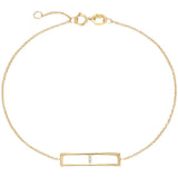 S925 Sterling Silver Plated 14K Zircon Bracelet