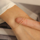 S925 Sterling Silver Plated 14K Zircon Bracelet