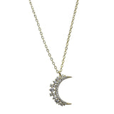 Moon Necklace 925 Sterling Silver Plated 14K Cold Wind Collar Chain