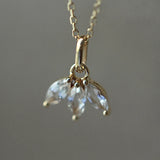 S925 Silver Plated 14K French Necklace Japanese Collarbone Pendant