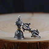 Thai Silver Vajra Bell Pendant for Men