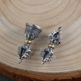 Thai Silver Vajra Bell Pendant for Men