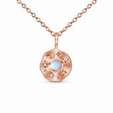 S925 Sterling Silver Moonstone Pendant Necklace for Women