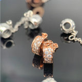 925 Silver Safety Chain for Bracelet with Logo Design