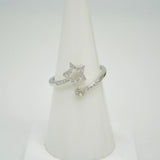 S925 Sterling Silver Open Star Pearl Ring Mounting
