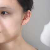 Opal Zircon Pearl Stud Earrings 925 Sterling Silver Women's Jewelry