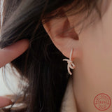 S925 Sterling Silver Tie Knot Earrings