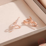 S925 Sterling Silver Tie Knot Earrings