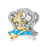 S925 Sterling Silver Mermaid European American Necklace Bracelet DIY Beads