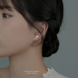 S925 Sterling Silver Dragonfly Earrings Mini Jewelry