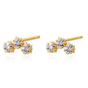 S925 Sterling Silver CZ Star Earrings for Women