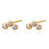 S925 Sterling Silver CZ Star Earrings for Women