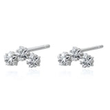 S925 Sterling Silver CZ Star Earrings for Women