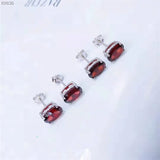 S925 Sterling Silver Garnet Earrings
