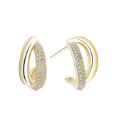 S925 Fungus Nail Texture Twist Separation Craft Earrings