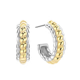 S925 Fungus Nail Texture Twist Separation Craft Earrings