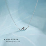 S925 Wave Pattern Collar Chain Water Element Necklace