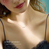 S925 Wave Pattern Collar Chain Water Element Necklace