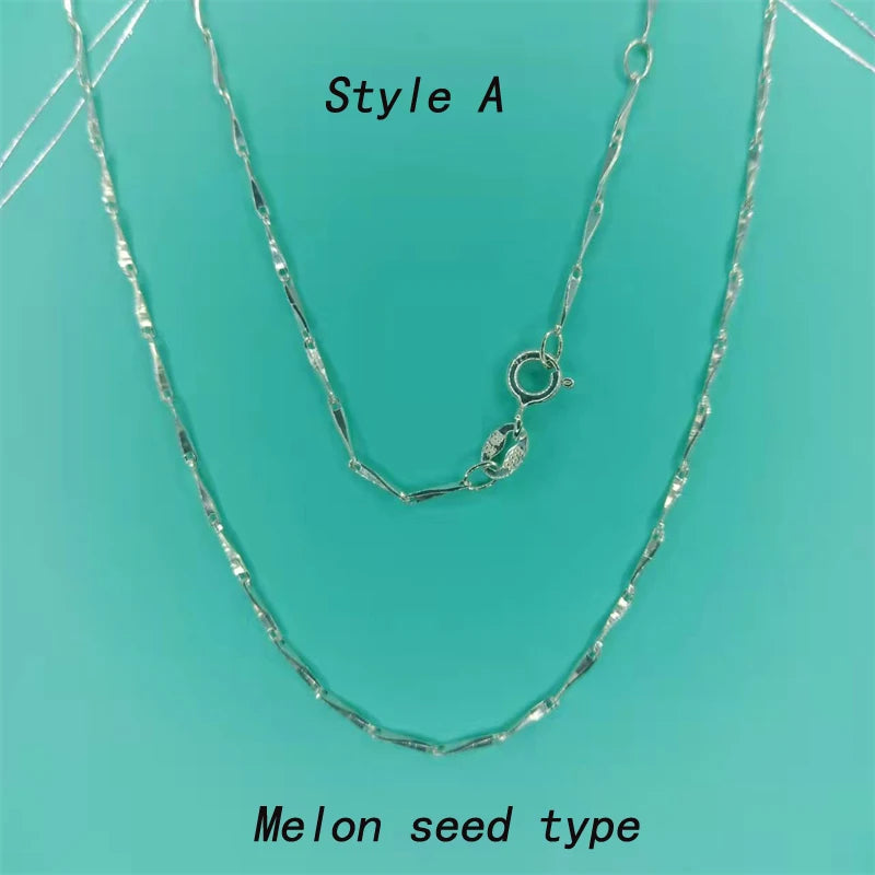 S990 Sterling Silver Chain Short Choker Necklace Women Colar Initial Necklace