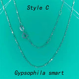 S990 Sterling Silver Chain Short Choker Necklace Women Colar Initial Necklace