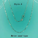 S990 Sterling Silver Chain Short Choker Necklace Women Colar Initial Necklace
