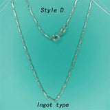 S990 Sterling Silver Chain Short Choker Necklace Women Colar Initial Necklace
