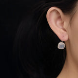S990 Silver Vintage Chalcedony Earrings