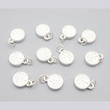 S999 Pure Silver Baby Bless Round Charms Red Rope Bracelet