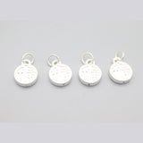 S999 Pure Silver Baby Bless Round Charms Red Rope Bracelet