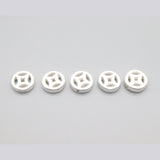 S999 Pure Silver Baby Bless Round Coin 3D Red Rope Bracelet