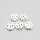 S999 Pure Silver Baby Bless Round Coin 3D Red Rope Bracelet