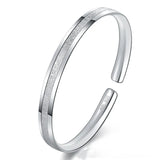 S999 Silver Bangles Open Bracelet Young Hand Jewelry Gift