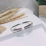 S999 Silver Bangles Open Bracelet Young Hand Jewelry Gift
