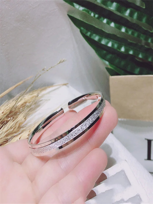 S999 Silver Bangles Open Bracelet Young Hand Jewelry Gift