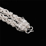 S999 Silver Frosted Faucet Charm Bracelet