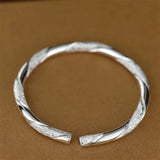 S999 Solid Silver Bracelet Love Interweave Ancient French Silver Jewelry