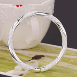 S999 Solid Silver Bracelet Love Interweave Ancient French Silver Jewelry