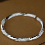 S999 Solid Silver Bracelet Love Interweave Ancient French Silver Jewelry
